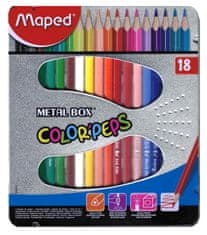 Maped zsírkréták háromszögletű Color'Peps 18db ón dobozban
