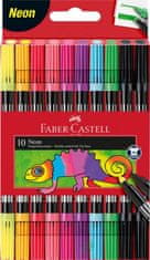 Faber-Castell Neon kétoldalas filctollak - 10 színűek