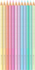 Faber-Castell Sparkle zsírkréták ón dobozban - 12 színben
