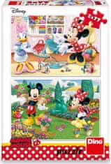 DINO Minnie works: puzzle 2x77 darab