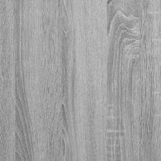 Greatstore szürke sonoma szerelt fa és fém könyvszekrény 100 x 26 x 180 cm