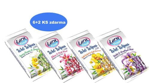 LARA nedves zsebkendő 15 db Virág (6+2 db ingyen)