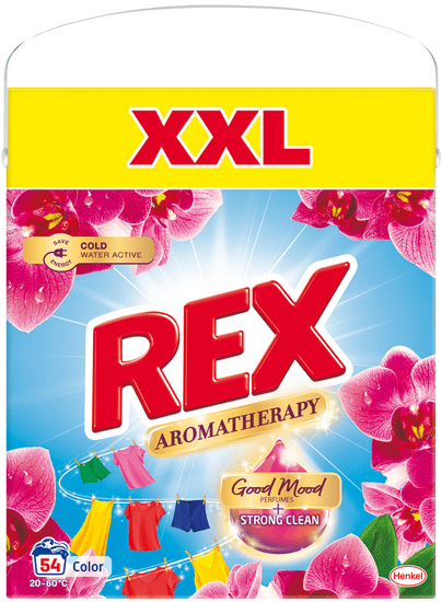 Rex Aromatherapy Orchid Color BOX mosópor 54 mosás, 2,97 kg
