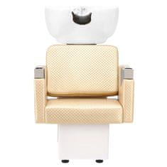 Enzo Tomas Set fodrász mosdó és 2 x fodrász szék hidraulikus forgó lábzsámoly fodrász szalon mosógép mozgatható tál kerámia keverő csaptelep kézi csapteleppel