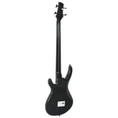 Vidaxl fekete elektromos basszusgitár kezdőknek puhatokkal 4/4 46" 70181