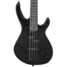 Vidaxl fekete elektromos basszusgitár kezdőknek puhatokkal 4/4 46" 70181