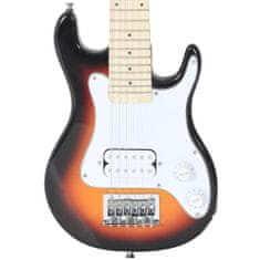Vidaxl barna és fehér elektromos gitár gyerekeknek puhatokkal 3/4 30" 70195