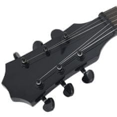 Vidaxl fekete elektromos gitár gyerekeknek puhatokkal 3/4 30" 70196