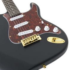 Vidaxl fekete és arany elektromos gitár kezdőknek puhatokkal 4/4 39" 70194