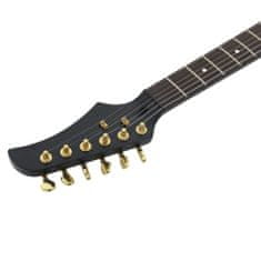 Vidaxl fekete és arany elektromos gitár kezdőknek puhatokkal 4/4 39" 70194