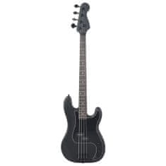 Vidaxl fekete elektromos basszusgitár kezdőknek puhatokkal 4/4 46" 70185