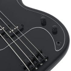 Vidaxl fekete elektromos basszusgitár kezdőknek puhatokkal 4/4 46" 70185