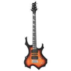 Vidaxl barna és fekete elektromos gitár kezdőknek puhatokkal 4/4 39" 70186