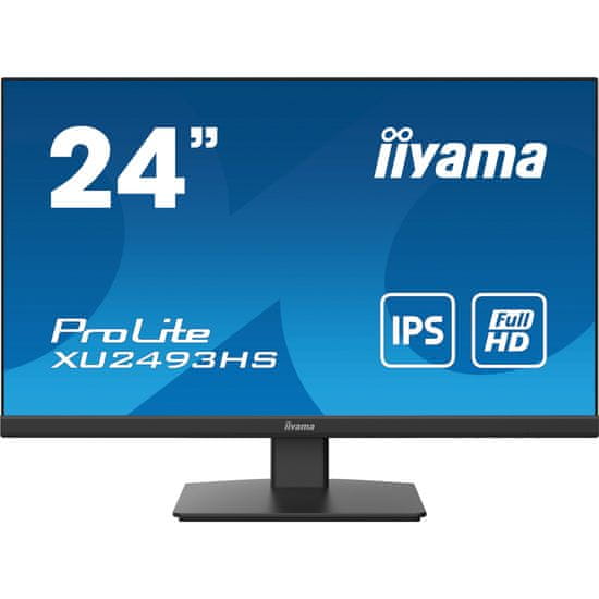 iiyama Prolite XU2493HS-B5 Monitor 24inch 1920x1080 IPS 75Hz 4ms Fekete