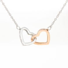 Lovilion Szív alakú nyaklánc összefonódott szívekkel + ingyen ajándékdoboz, romantikus ajándék Valentin napra | HEARTS APPLEROSE