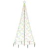 Vidaxl színes 500 LED-es karácsonyfa fémoszloppal 3 m 328630