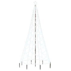 Vidaxl hideg fehér 500 LED-es karácsonyfa fémoszloppal 3 m 328626
