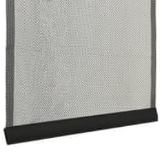 Vidaxl fekete szúnyogháló ajtóra 5 részes hálós függönnyel 120x240 cm 148711