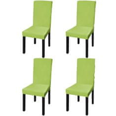 Vidaxl 4 db zöld szabott nyújtható székszoknya 131427