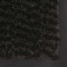 Vidaxl 2 db fekete négyszögletes bolyhos szennyfogó szőnyeg 60 x 90 cm 3051606
