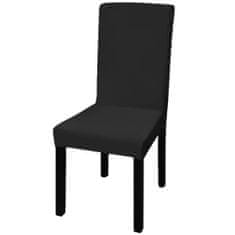 Vidaxl 6 db fekete szabott nyújtható székszoknya 130378