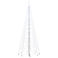 Vidaxl hideg fehér 1400 LED-es karácsonyfa fémoszloppal 5 m 328634