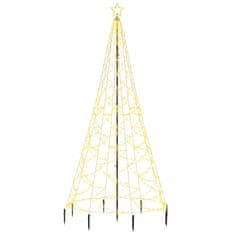 Vidaxl meleg fehér 500 LED-es karácsonyfa fémoszloppal 3 m 328623
