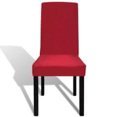 Vidaxl 6 db bordó szabott nyújtható székszoknya 130379
