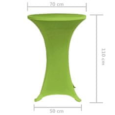 Vidaxl 2 db 70 cm zöld nyújtható asztalterítő 131432