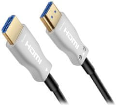 PremiumCord HDMI száloptikai nagy sebességű + Ethernet kábel/ 4K@60Hz/ M/M/ aranyozott csatlakozók/ 5m/ fekete