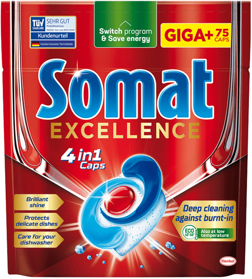 Somat Excellence kapszula mosogatógéphez, 75 db