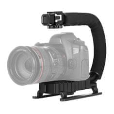 Puluz C-Shaped Handle kamera és fényképezőgép tartó, fekete