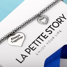 La Petite Story Divatos acél gyöngy karkötő medálokkal Love LPS05ASD12
