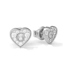 Guess Szív alakú fülbevaló kristályokkal UBE79072