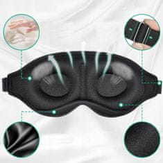 Medi Sleep Szemmaszk, 3D alvópánt, professzionális utazás 99%-os sötétedés