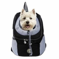 Netscroll Kutyahordozó hátizsák, kényelmes és tartós, ideális kis és nagy kutyák számára, tökéletes túrázáshoz és kültéri kalandokhoz, elsőosztályú táska kutyák könnyű szállításához, M méret, DoggyPack
