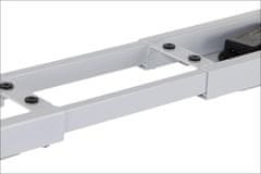 STEMA Elektromos asztalkeret PRATO 04-2T/W. Elektromos magasságállítás 69-117 cm. 3 magassági pozíció memória. Ütközésgátló rendszer. Manuális hosszállítás 105-170 cm. 2 szegmenses láb. Fehér szín.