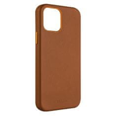 FIXED MagLeather bőr hátlapi védőtok Apple iPhone 12/12 Pro számára, barna (FIXLM-558-BRW)