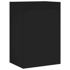 Greatstore 2 db fekete szerelt fa fali TV-szekrény 40,5 x 30 x 60 cm