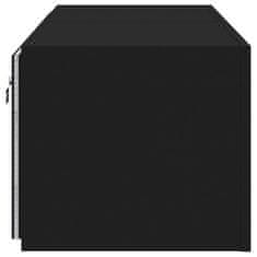Greatstore 2 db fekete falra szerelhető TV-szekrény LED-del 60x35x31 cm
