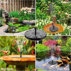 Netscroll Napenergiával működő lebegő vízi szökőkút, ideális kertekbe és tavakba, könnyű telepítés, energiatakarékos, madárfürdő, FountainStar