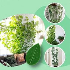 PrimePick 20 öntapadós kapocs a növények vezetett mászásához, növénytartó levél formájában – fúrás nélkül!, otthoni és kerti dekoráció, ideális futónövényekhez, kábelekhez vagy világításhoz, FixtureClips