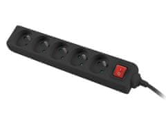 Lanberg PS1 hosszabbítókábel 5 aljzat 3m kapcsoló fekete