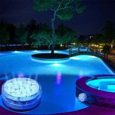 PrimePick 4 vízálló LED lámpa készlet, távirányítóval, ideális medencékhez, akváriumokhoz, szökőkutakhoz, partikhoz, varázslatos környezet kialakításához, többszínű medencelámpák, GlowWaterLights