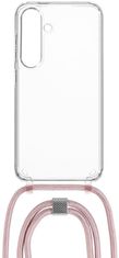 FIXED Pure Neck védőtok rózsaszín nyakpánttal Samsung Galaxy S24 számára FIXPUN-1256-PI