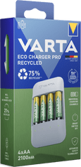 Eco Charger Pro Recycled elemtöltő 4 AA 2100 mAh Recycled elemmel (57683101121)