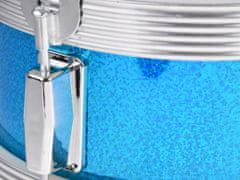 RAMIZ Műanyag dob fém peremmel, dobverőkkel, állítható pánttal kék színben