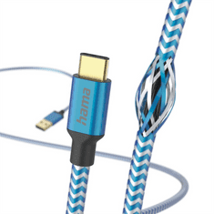 Hama Fényvisszaverő USB-C 2.0 A-C típus 1,5 m, kék