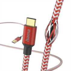 Hama Fényvisszaverő USB-C 2.0 A-C típus 1,5 m, piros