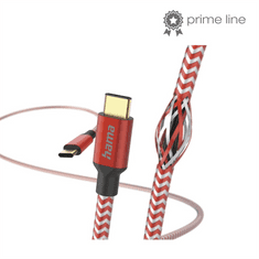 Hama Fényvisszaverő USB-C 2.0 Type-C 1,5 m, piros